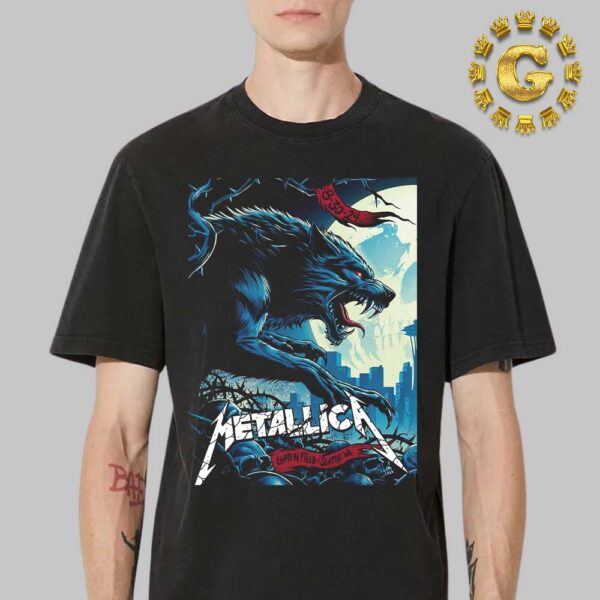 Metallica M72 Seattle Tonight Poster Night 1 In Seattle WA US At Lumen Field On August 30 2024 The Wofl Artwork Unisex T-Shirt