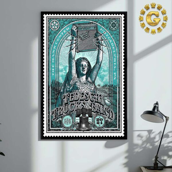 Tedeschi Trucks Band Tonight Poster At The Mann Center In  Philadelphia PA USA On Wed August 28th 2024 Home Decor Poster Canvas