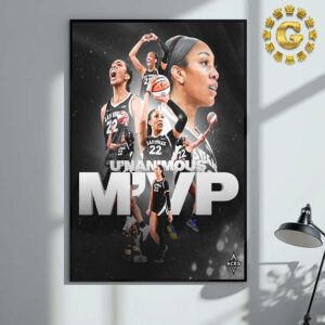 Aja Wilson From Las Vegas Aces Unanimous Is The WNBA 2024 Most Valuable Player Home Decor Poster Canvas