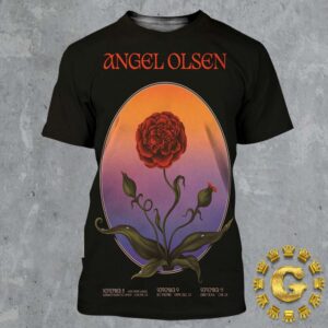 Angel Olsen Event Poster Start At Gundlach Bundschu Winery In Sonoma Ca To At Libbey Bowl In Ojai Ca On September 8 9 And 11 2024 The Rose Artwork All Over Print Shirt