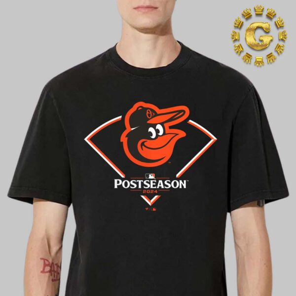 Baltimore Orioles Black 2024 MLB Postseason Around The Horn Unisex T-Shirt