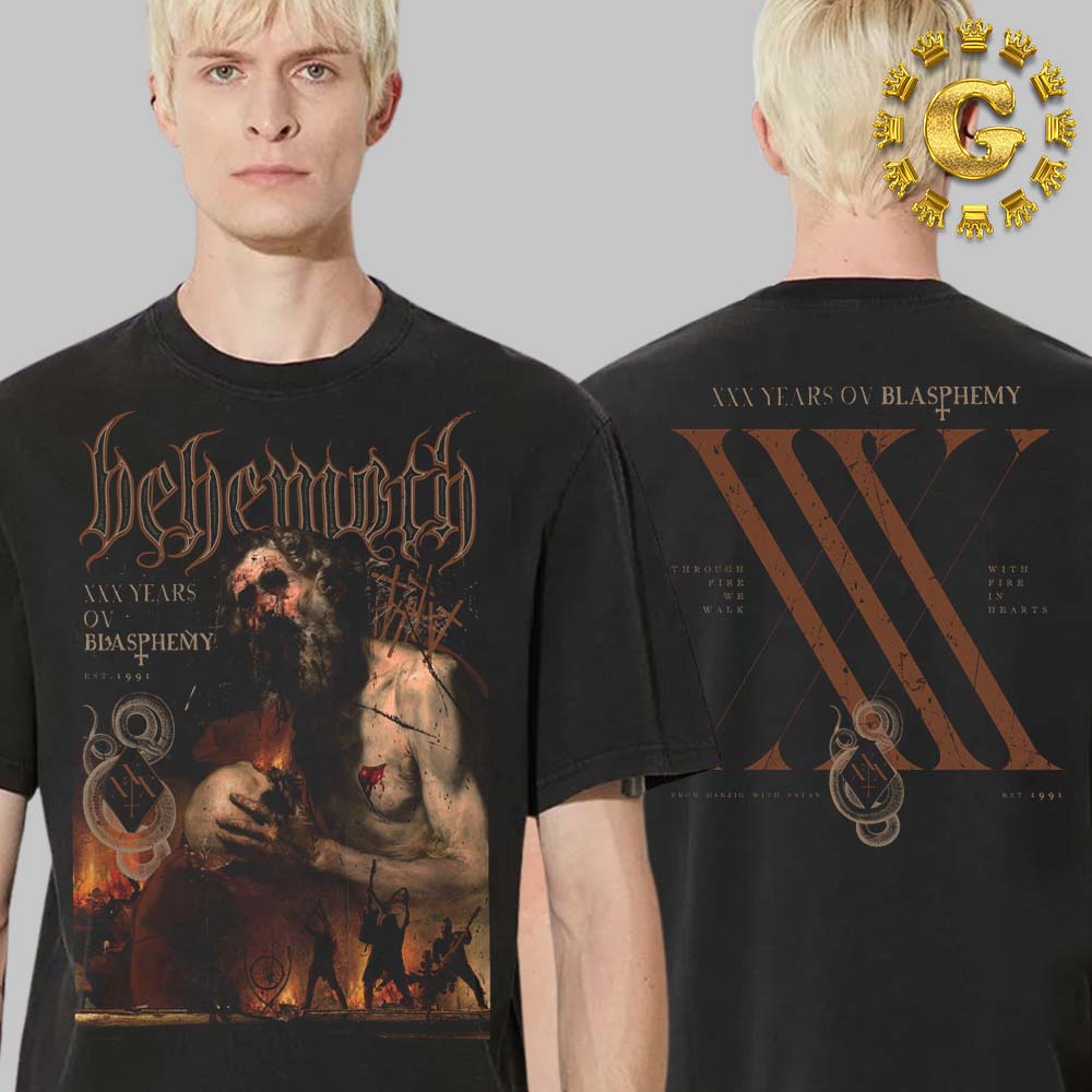 Behemoth Official Tee XXX Years Of Blasphemy Cover Unisex T Shirt  