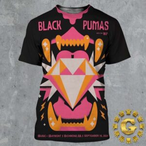 Black Pumas With The Dip Tonight Poster Music At Maymont In Richmond VA On September 16 2024 The Diamond Artwork All Over Print Shirt