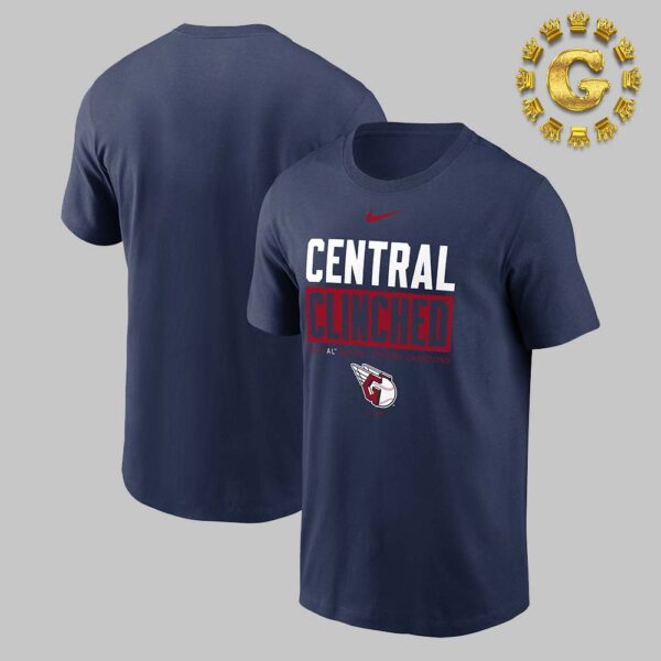 Cleveland Guardians Nike Navy 2024 AL Central Division Champions Unisex T-Shirt