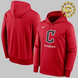 Cleveland Guardians Nike Red 2024 MLB Postseason Authentic Collection Therma Pullover Hoodie Unisex T-Shirt