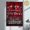 Cleveland Guardians Official Poster 2024 Al Central Champions Fifth Time Since 2016, The American League Central MLB Home Decor Poster Canvas