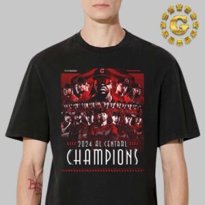 Cleveland Guardians Poster 2024 Al Central Champions Fifth Time Since 2016, The American League Central MLB Unisex T-Shirt