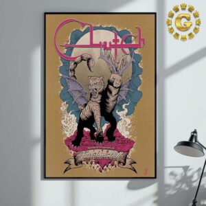 Clutch Limited Edition Tonight Poster Michigan Lottery Amphitheatre at Freedom Hill In Sterling Heights, Michigan On September 20th 2024 Home Decor Poster Canvas