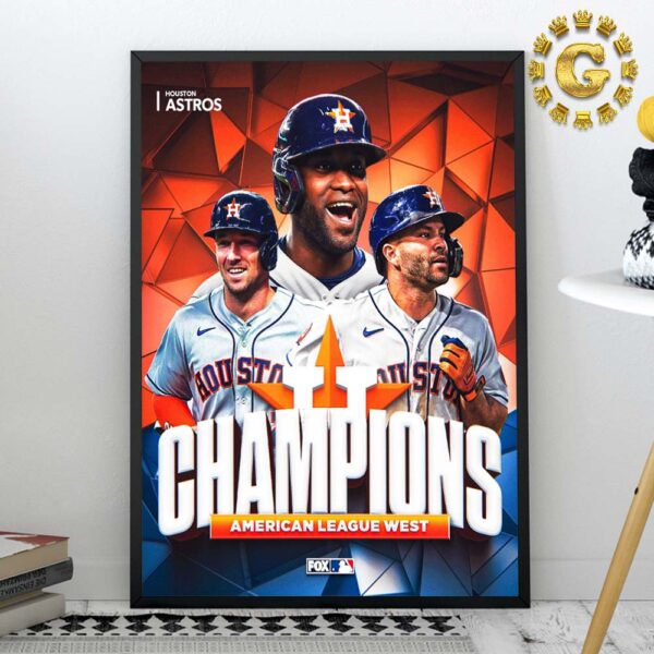 Congarts Houston Astros Have Won The Al West For 4Th Straight Season Wall Decor Poster Canvas