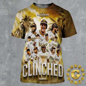 Congarts San Diego Padres MLB Postseason 2024 Clinched Fight For The Faithful All Over Print Shirt