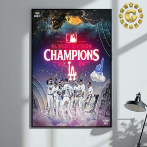 Congrats Los Angeles Dodgers Winner NL West Division Champions 2024 MLB Home Decor Poster Canvas