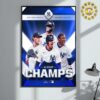 Congrats New York Yankees Al East Champions MLB Clinched Home Decor Poster Canvas