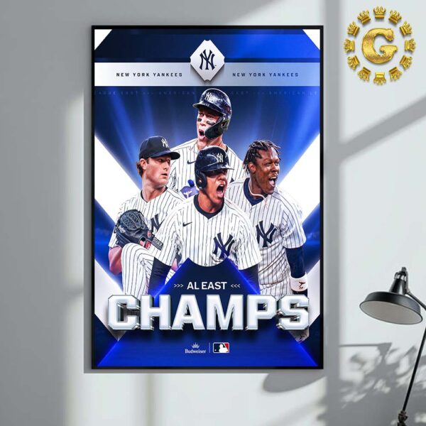 Congrats New York Yankees Al East Champions MLB Clinched Home Decor Poster Canvas