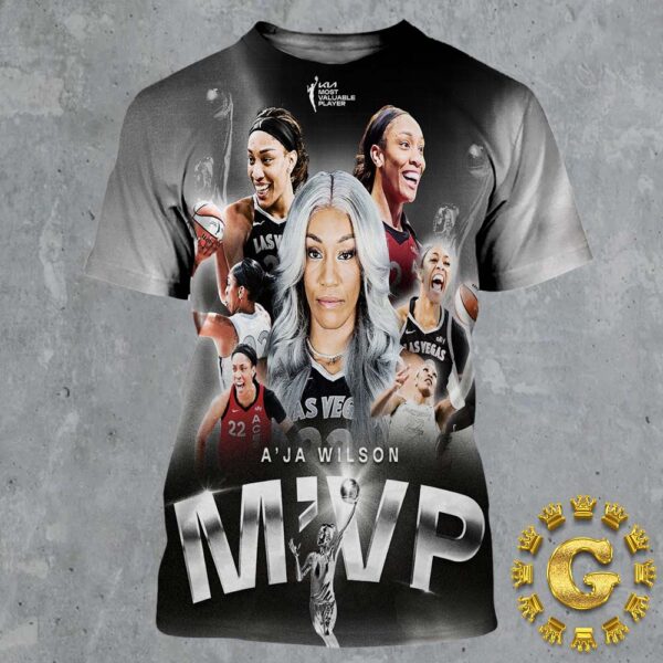 Congratulation Aja Wilson From Las Vegas Aces KIA MVP 3 Time WNBA 2024 All Over Print Shirt