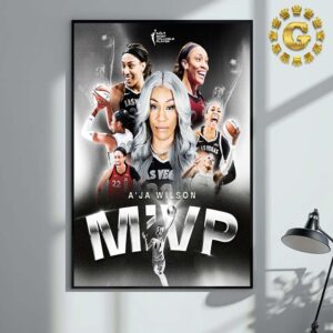 Congratulation Aja Wilson From Las Vegas Aces KIA MVP 3 Time WNBA 2024 Home Decor Poster Canvas