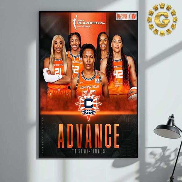 Connecticut Sun Advance To Semi Finals WNBA Playoff 2024 Home Decor Poster Canvas