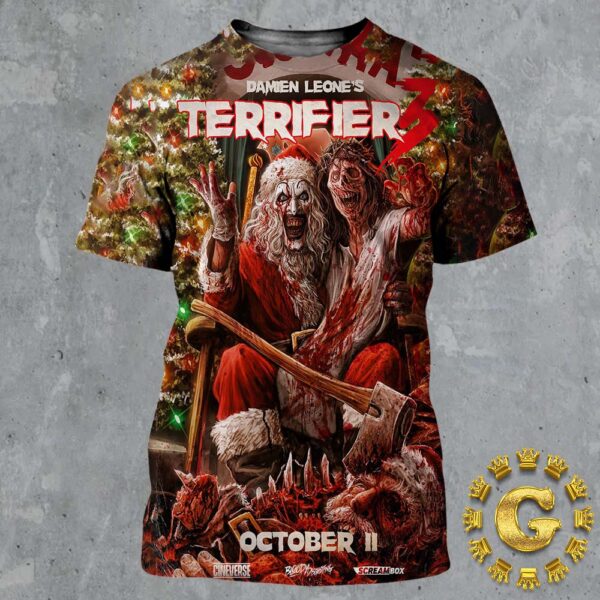 Damien Leones Terrifier 3 In Theaters On October 11 2024 All Over Print Shirt