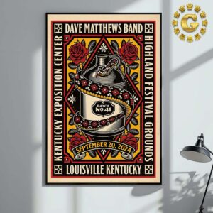 Dave Matthews Band Tonight Poster Highland Festival Grounds At Kentucky Exposition Center In Louisville Kentucky On September 20th 2024 Home Decor Poster Canvas