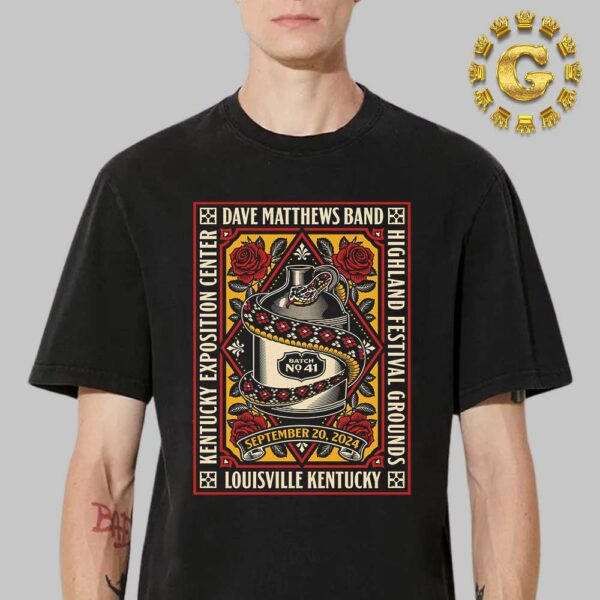 Dave Matthews Band Tonight Poster Highland Festival Grounds At Kentucky Exposition Center In Louisville Kentucky On September 20th 2024 Unisex T-Shirt