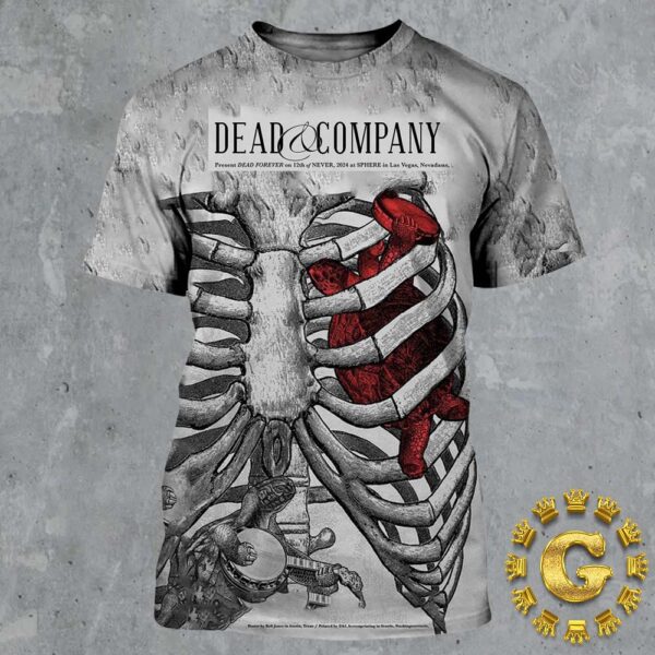 Dead And Company Present Dead Forever Poster In Las Vegas Nevada At Sphere On 12th Of Never 2024 All Over Print Shirt