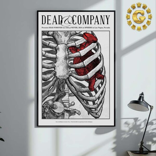 Dead And Company Present Dead Forever Poster In Las Vegas Nevada At Sphere On 12th Of Never 2024 Home Decor Poster Canvas