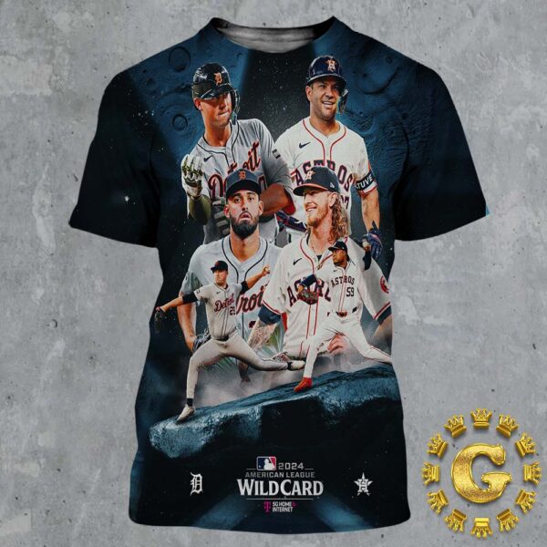 Detroit Tigers Vs Houston Astros Poster MLB 2024 American League Wild Card All Over Print Shirt