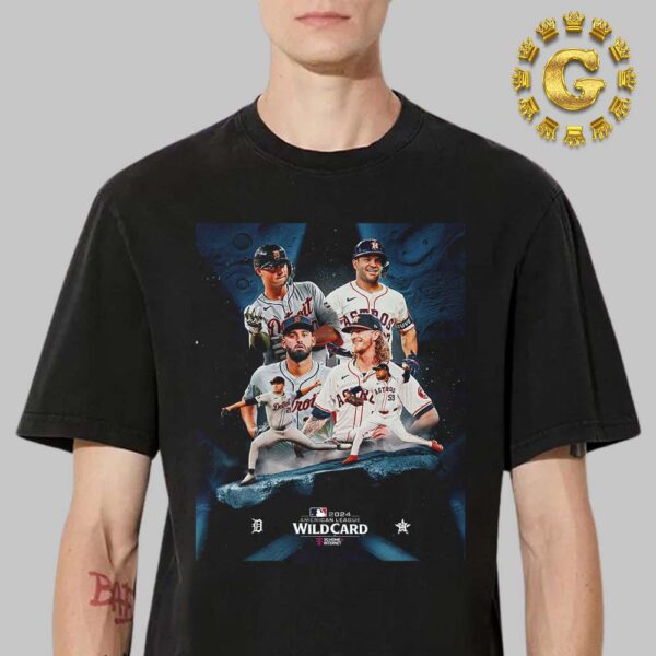 Detroit Tigers Vs Houston Astros Poster MLB 2024 American League Wild Card Unisex T-Shirt