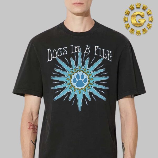 Dogs In A Pile Black OG Tee The Blue Sun Artwork Unisex T-Shirt