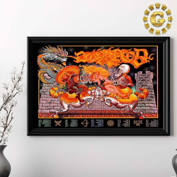 Dopapod Tour Dates List Poster Start In Portsmouth England On August 29th 2024 Home Decor Poster Canvas