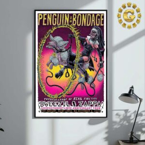 Dweezil Zappa Tonight Poster Penguin In Bondage 50th Anniversary Tour At The Pageant In Saint Louis MO September 9 2024 The Woman And A Dog Artwork Home Decor Poster Canvas