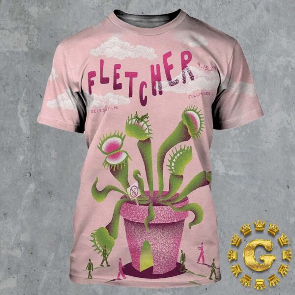 Flectcher Tonight Poster At Fillmore In Detroit MI On September 15th 2024 The Carnivorous Plant Artwork All Over Print Shirt