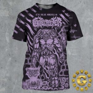 Gatecreeper With Frozen Soul And Worm Event Poster At Fine Line In Minneapolis MN On October 8th 2024 All Over Print Shirt