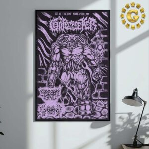 Gatecreeper With Frozen Soul And Worm Event Poster At Fine Line In Minneapolis MN On October 8th 2024 Home Decor Poster Canvas