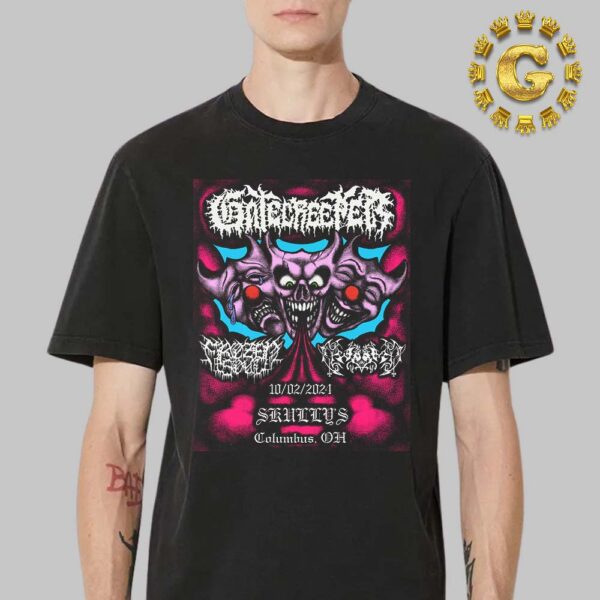 Gatecreeper With Frozen Soul And Worm Official Poster On October 2 2024 At Skullys In Columbus OH Classic T-Shirt