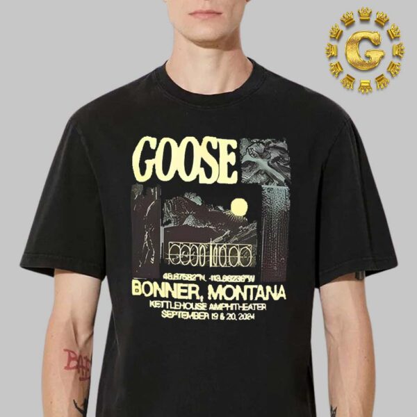 Goose The Band Event Tee At Kettlehouse Amphitheater In  Bonner West Riverside Montana On September 19th And 20th 2024 The Triceratops Artwork Unisex T-Shirt