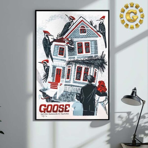 Goose The Band Tonight Poster At Ting Pavilion In Charlottesville VA On September 9 2024 Home Decor Poster Canvas