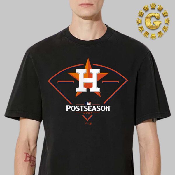 Houston Astros Black 2024 MLB Postseason Around The Horn Unisex T-Shirt