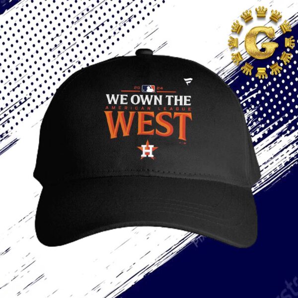 Houston Astros Fanatics 2024 AL West Division Champions Locker Room Classic Cap Hat Snapback