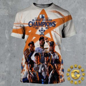 Houston Astros Official Poster MLB The 2024 American League West Champions All Over Print Shirt