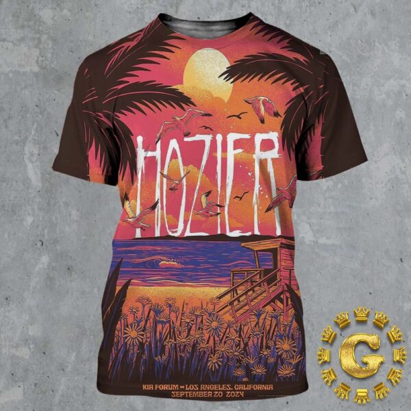 Hozier Tonight Poster In Los Angeles California At Kia Forum On September 20th 2024 All Over Print Shirt