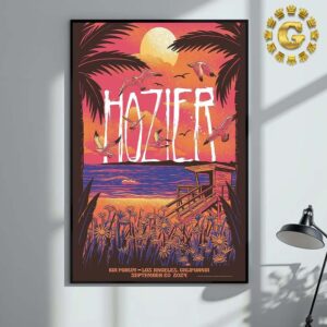 Hozier Tonight Poster In Los Angeles California At Kia Forum On September 20th 2024 Home Decor Poster Canvas