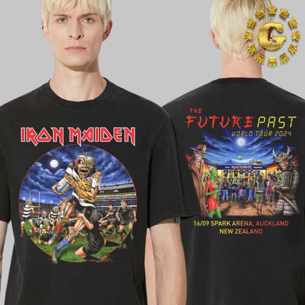 Iron Maiden The Future Past 2024 Tour New Zealand Tee In Auckland New Zealand At Spark Arena On September 16th 2024 Unisex T-Shirt