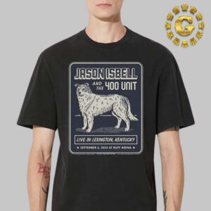 Jason Isbell And The 400 Unit Event Tee At Rupp Arena At Central Bank Center In Lexington Kentucky On Friday September 6 2024 The Dog Artwork Unisex T-Shirt