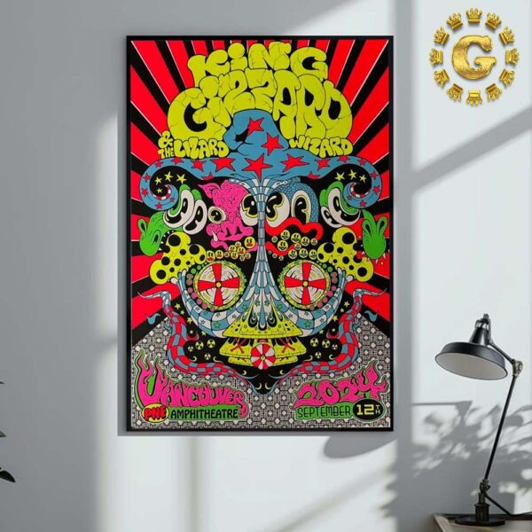 King Gizzard And The Lizard Wizard In Vancouver Canada At PNE Amphitheatre On September 12th 2024 Home Decor Poster Canvas