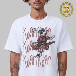 Korn Limited European Summer Tour 2024 The Drippy White Unisex T-Shirt