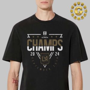 LAFC 500 Level Black 2024 Lamar Hunt US Open Cup Champions Unisex T-Shirt