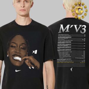 Las Vegas Aces Aja Wilson Nike Black 2024 WNBA MVP MV3 Two Side Unisex T-Shirt