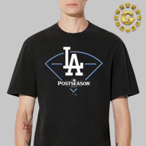 Los Angeles Dodgers Black 2024 MLB Postseason Around The Horn Unisex T-Shirt