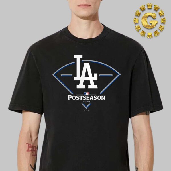 Los Angeles Dodgers Black 2024 MLB Postseason Around The Horn Unisex T-Shirt