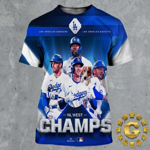 Los Angeles Dodgers City Of Stars NL West Champions 2024 MLB All Over Print Shirt